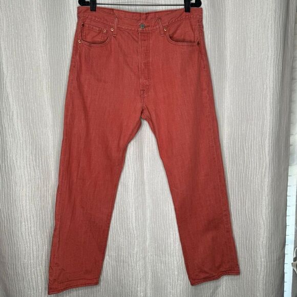 Levi's Men's Straight Jeans - Bold Red - Picture 1 of 11